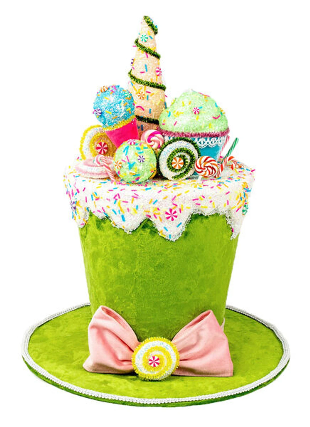 December Diamonds 17.5" Green Candy Hat Christmas Decoration 08-08697 1 December Diamonds 17.5" Green Candy Hat Christmas Decoration 08-08697