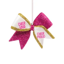 Hallmark 2.5" Cheerleading Hair Bow Christmas Ornament 1HGO2186