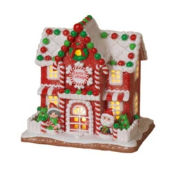 9" Battery Operated Lighted Clay Dough Gingerbread Christmas House 2659510 -Xmas Ornaments Shop 2659510b 78934.1651681193
