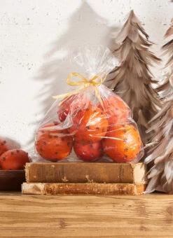 Raz Bag Of Pomanders Oranges With Cloves Christmas Decoration 4002263