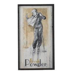 Raz 28" Vintage Ski Framed Wooden Christmas Wall Art 4144581 -Xmas Ornaments Shop 4144581 b 49229.1647458136