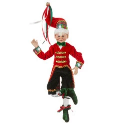 Raz 16" Tartan Plaid Posable Elf Christmas Figure 4202315 6 Raz 16" Tartan Plaid Posable Elf Christmas Figure 4202315 -Xmas Ornaments Shop 4202315a 18922.1647961727