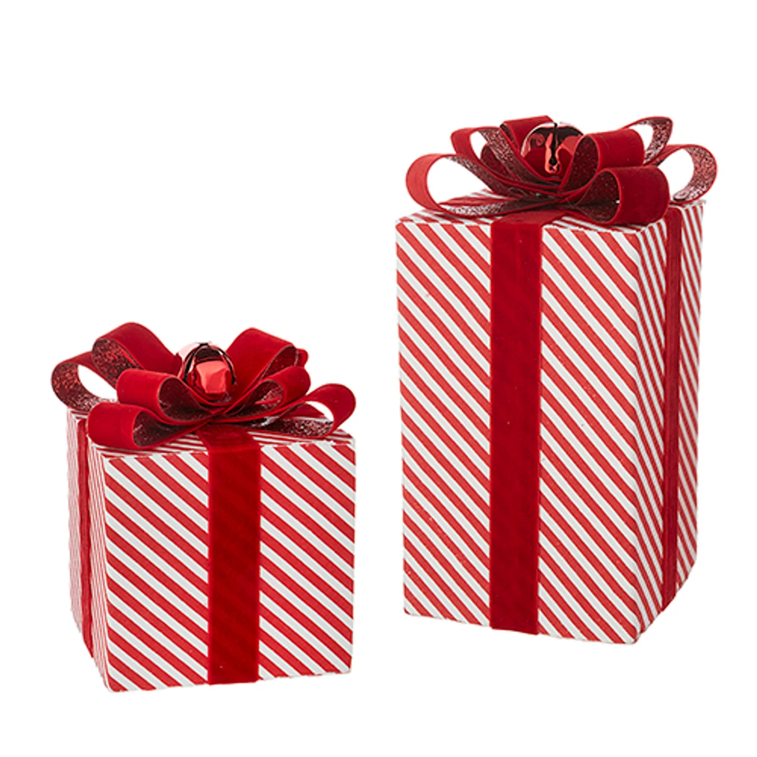 Raz Set Of 2 Striped Package Christmas Ornament Or Decoration 4202415 2 Raz Set Of 2 Striped Package Christmas Ornament Or Decoration 4202415 - Image 2