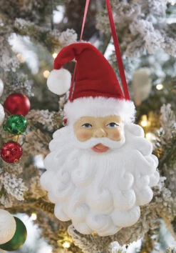 Raz 7.5" Santa Face Christmas Ornament 4210282