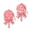Raz 4.75" Set Of 2 Peppermint Lollipop Christmas Ornament 4214116