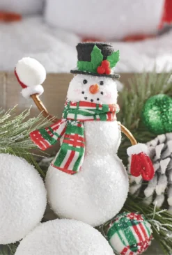 Raz 6" Snowman Throwing Snowball Christmas Ornament 4216170