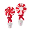 Raz 31" Set Of 2 Peppermint Topiary Christmas Figure 4216212