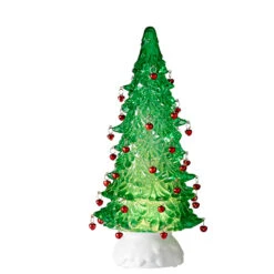 Raz 12" Clear Or Green Lighted Shimmering Water Globe Tree With Jingle Bells 5 Raz 12" Clear Or Green Lighted Shimmering Water Globe Tree With Jingle Bells -Xmas Ornaments Shop 4216219 88805.1657651998