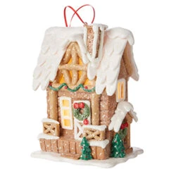 Raz 6.5" Lighted Gingerbread Pretzel House Christmas Ornament 4216269 -Xmas Ornaments Shop 4216269b 59291.1648757008