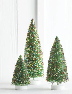 Raz Multi Color Sequined Bottle Brush Tree Christmas Decoration 4219102