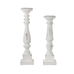 Raz Distressed White Candle Holder Christmas Decoration 4254202