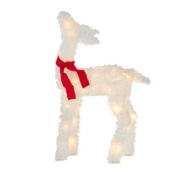 Raz White Flocked Tinsel Lighted Deer Indoor Outdoor Christmas Decoration -Xmas Ornaments Shop 4255815 19770.1657917645
