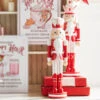 Raz 23.75" Peppermint Red And Pink Nutcracker Christmas Decoration 4301601