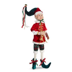 Raz 30" Large Plaid Posable Christmas Elf Figure 4302356 -Xmas Ornaments Shop 4302356a 41078.1686778510