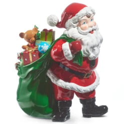 Raz 15.25" Large Santa And Gift Bag Christmas Figure 4310250