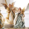 Raz 16" BlueAngel With Harp Christmas Figure 4310661