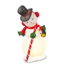 Raz 12" Lighted Vintage Snowman Christmas Decoration 4311578 -Xmas Ornaments Shop 4311578a 42649.1682348639