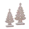 Raz Set Of 2 Large Frosted Gingerbread Trees 4312156