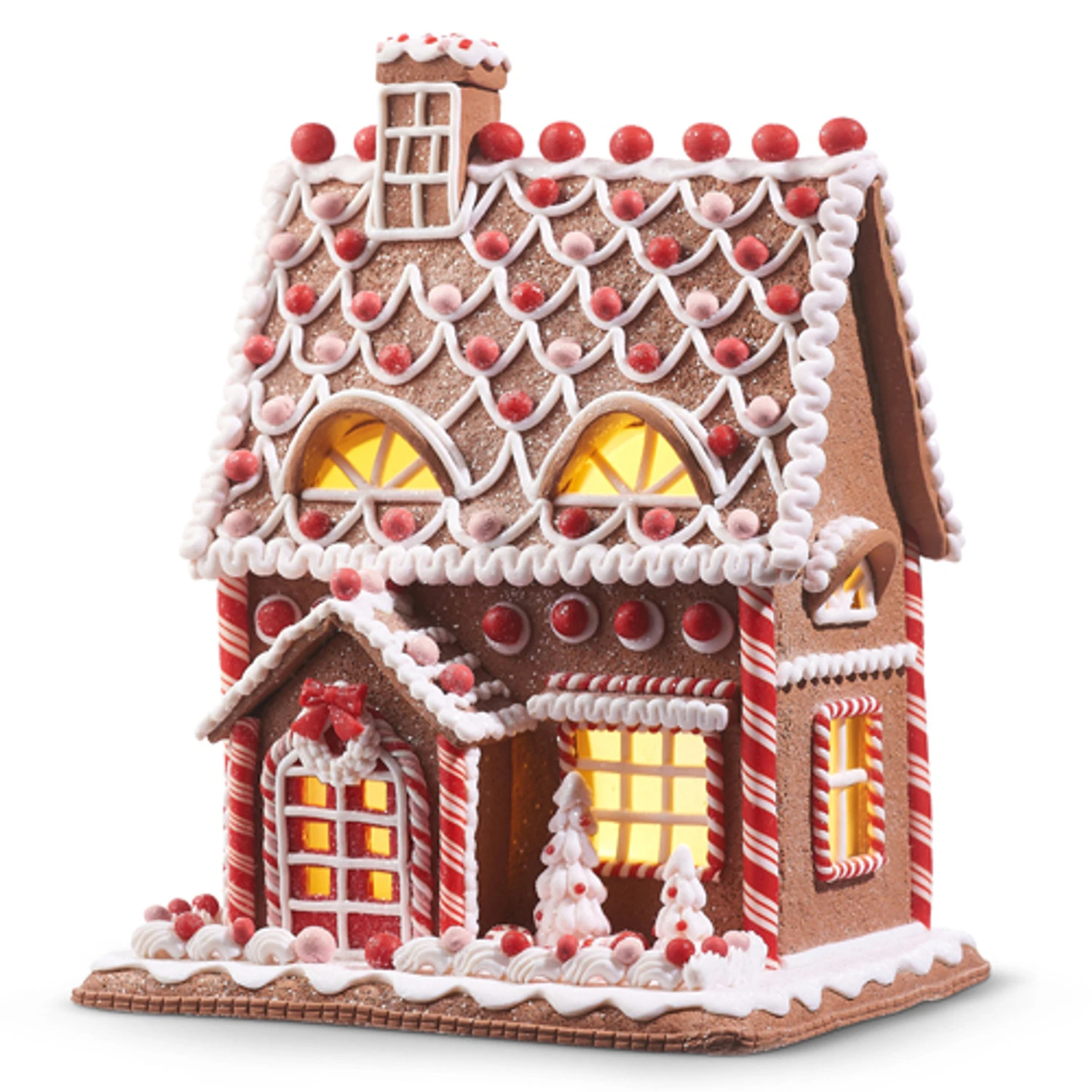 Raz 12" Lighted Realistic Gingerbread House Christmas Decoration 4316086 2 Raz 12" Lighted Realistic Gingerbread House Christmas Decoration 4316086 - Image 2