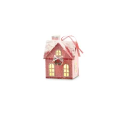 Raz 5" Lighted Pink House Christmas Ornament 4319069 -Xmas Ornaments Shop 4319069a 11434.1683232284