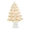 Raz 6" Vintage White And Gold Ceramic Christmas Tree Night Light 4319164