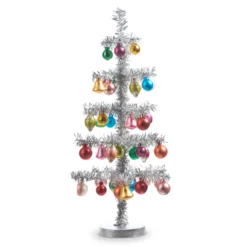 Raz 14" Or 19.5" Vintage Tinsel Tree With Ornaments Christmas Decoration -Xmas Ornaments Shop 4319197 16501.1683641295