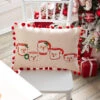 Raz 20" Pink Santa Mug Lumbar Christmas Pillow 4319326