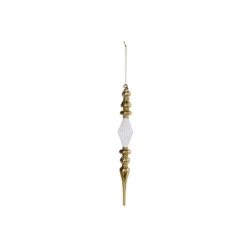 Raz 11" Gold And Clear Finial Glass Christmas Ornament 4320868 -Xmas Ornaments Shop 4320868a 38875.1683808860