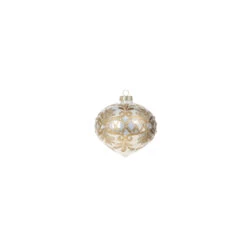 Raz 4" White And Gold Embellished Glass Christmas Ornament 4322842 9 Raz 4" White And Gold Embellished Glass Christmas Ornament 4322842 -Xmas Ornaments Shop 4322842c 60074.1684249108