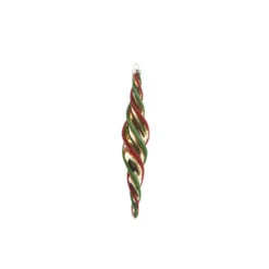 Raz 9.5" Multicolor Swirl Glass Christmas Ornament 4322847 -Xmas Ornaments Shop 4322847b 59863.1684252208