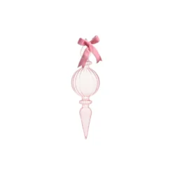 Raz 11" Large Clear Pink Blown Glass Finial Christmas Ornament 4322852 -Xmas Ornaments Shop 4322852a 15490.1684257472