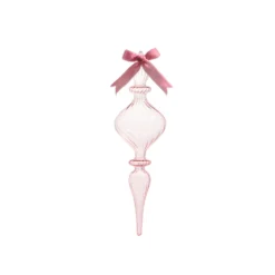 Raz 11" Large Clear Pink Blown Glass Finial Christmas Ornament 4322852 -Xmas Ornaments Shop 4322852b 29065.1684257468