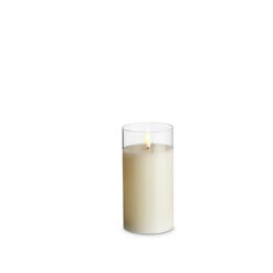 Uyuni Moving Flame Clear Glass Ivory Pillar Battery Candle -Xmas Ornaments Shop 4324018 25585.1691673403