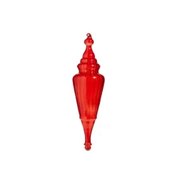 Raz 15.5" Large Red Finial Glass Christmas Ornament 4324500 -Xmas Ornaments Shop 4324500a 39207.1684764100