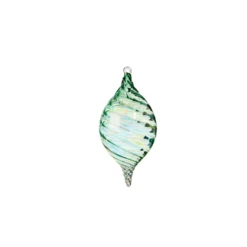 Raz 5" Green Blown Glass Christmas Ornament 4324513 -Xmas Ornaments Shop 4324513b 09327.1684782406