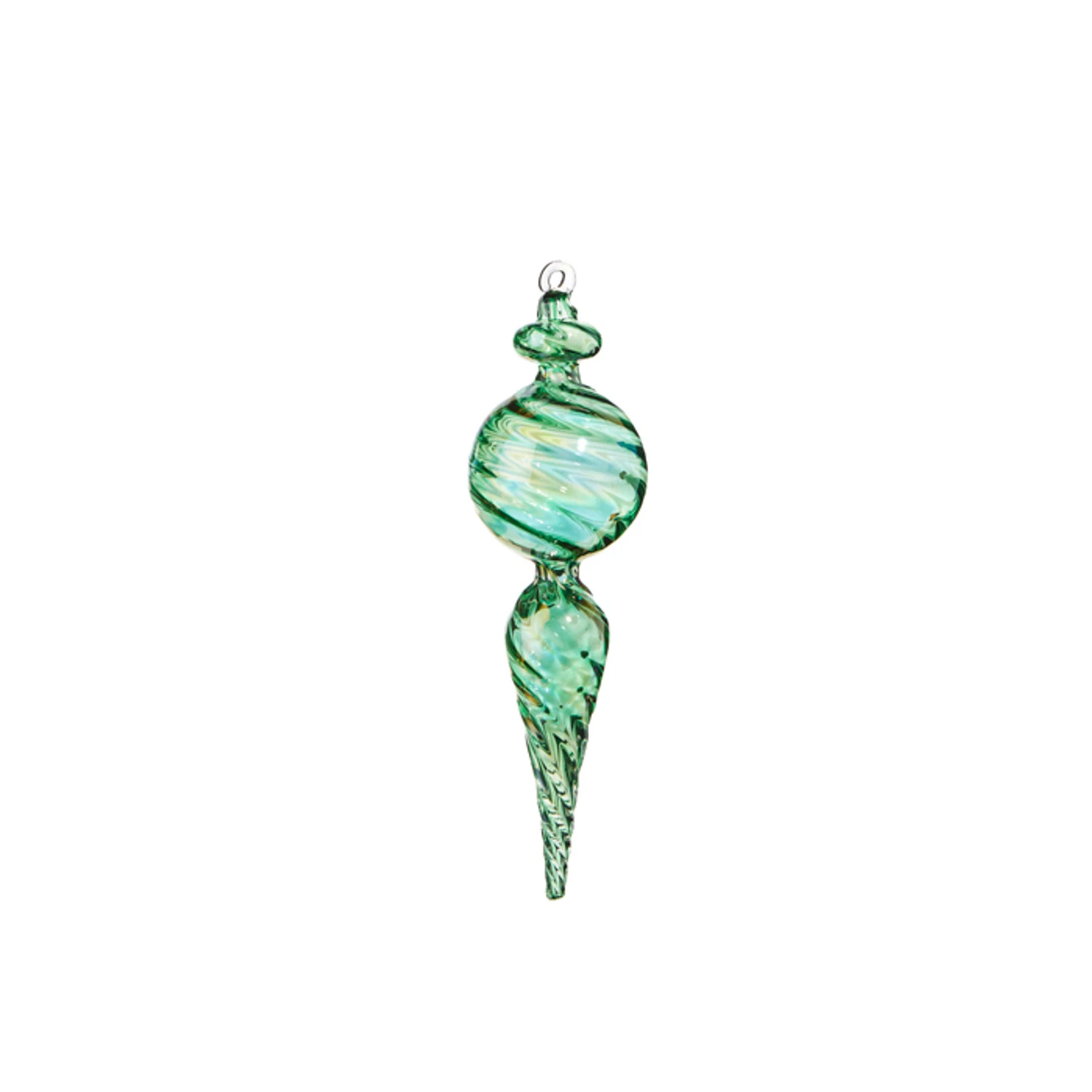 Raz 9" Green Blown Finial Glass Christmas Ornament 4324515 4 Raz 9" Green Blown Finial Glass Christmas Ornament 4324515 - Image 4