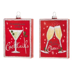Raz 5" Holiday Cheers And Cocktail Glass Christmas Ornament 4324526 -Xmas Ornaments Shop 4324526 1 15189.1684848907