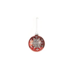 Raz 4" Red Jeweled Snowflake Glass Christmas Ornament 4324540 -Xmas Ornaments Shop 4324540c 42614.1684861723