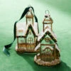 Raz 5" Gold And Clear Church Glass Christmas Ornament 4324586