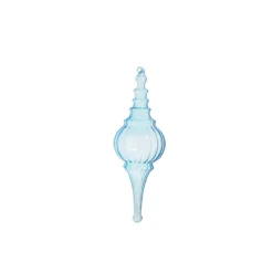 Raz 15.5" Large Light Blue Finial Glass Christmas Ornament 4324620 -Xmas Ornaments Shop 4324620b 37601.1684960123
