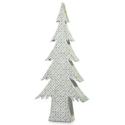 Raz 16.25" Or 22" Large Green And White Distressed Embossed Christmas Tree Decoration -Xmas Ornaments Shop 4325929 94267.1690923689