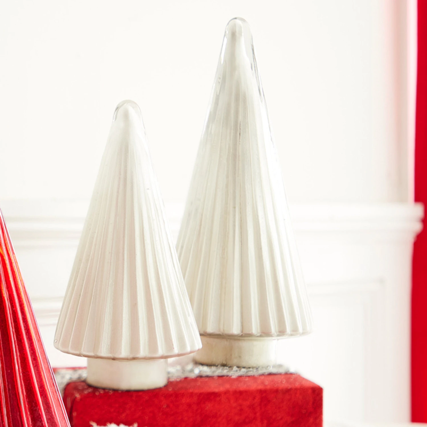 Raz 11.75" Or 15" Silver Glass Tree Christmas Decoration 1 Raz 11.75" Or 15" Silver Glass Tree Christmas Decoration