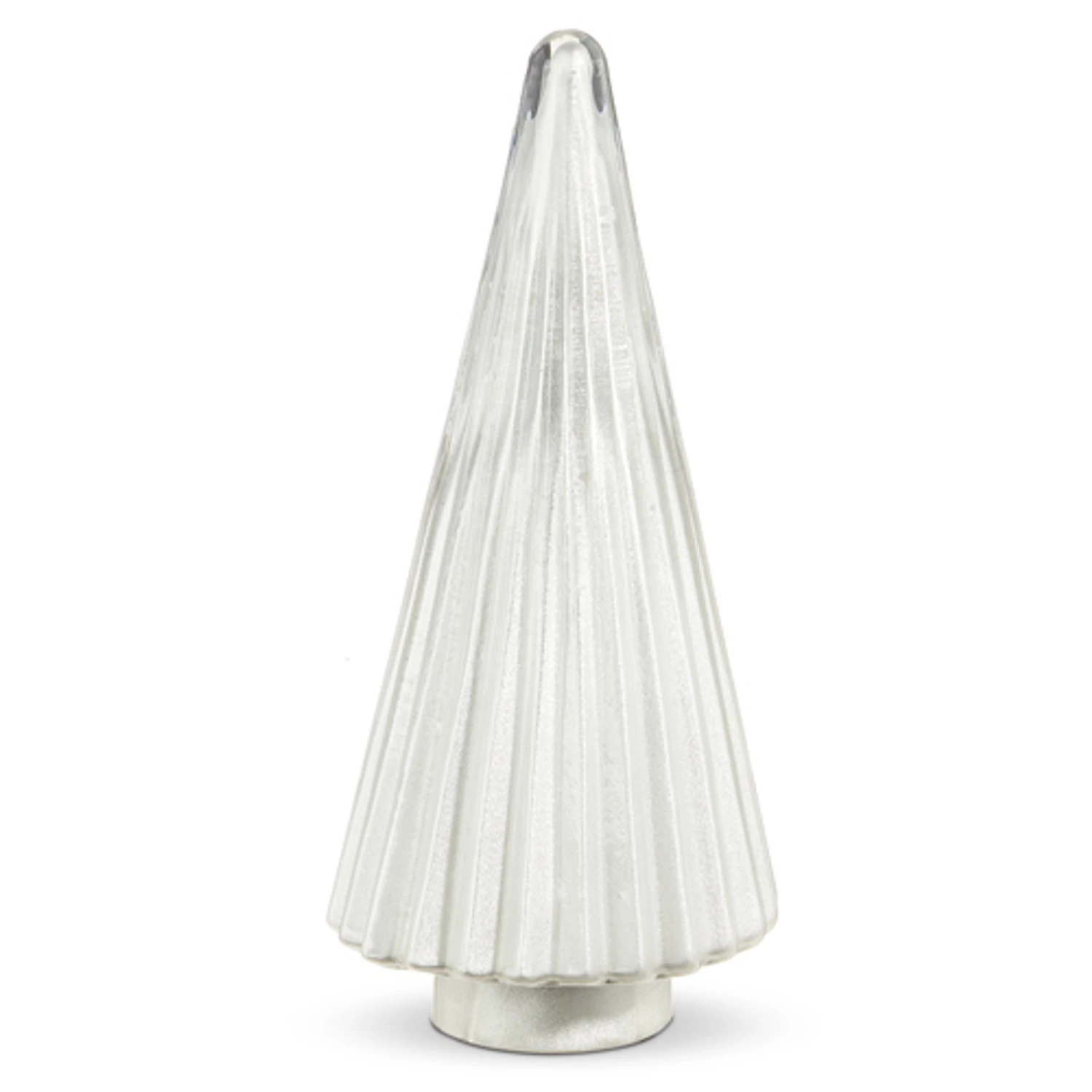 Raz 11.75" Or 15" Silver Glass Tree Christmas Decoration 3 Raz 11.75" Or 15" Silver Glass Tree Christmas Decoration - Image 3