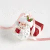 Raz 5.25" Santa Drinking Cocoa Glass Christmas Ornament 4352851