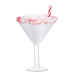 Raz 6" Pink Peppermint Martini Glass Christmas Ornament 4352861 3 Raz 6" Pink Peppermint Martini Glass Christmas Ornament 4352861 -Xmas Ornaments Shop 4352861 1 56064.1685456254