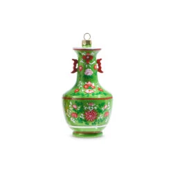 Raz 5" Green And Pink Chinoiserie Jar Glass Christmas Ornament 4352888 7 Raz 5" Green And Pink Chinoiserie Jar Glass Christmas Ornament 4352888 -Xmas Ornaments Shop 4352888b 40398.1685538774
