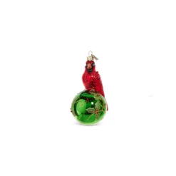 Raz Eric Cortina 5" Elegant Cardinal Glass Christmas Ornament 4353115 -Xmas Ornaments Shop 4353115a 58595.1689692996