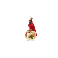 Raz Eric Cortina 5" Elegant Cardinal Glass Christmas Ornament 4353115 -Xmas Ornaments Shop 4353115b 39734.1689693000