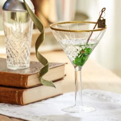 Raz Eric Cortina 4.75" Elegant Martini Glass Christmas Ornament 4353120