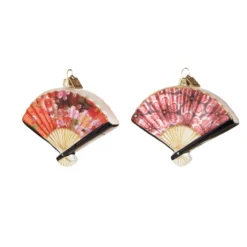 Raz Eric Cortina 4.25" Chinese Floral Fan Glass Christmas Ornament 4353138 -Xmas Ornaments Shop 4353138 1 72266.1685563896